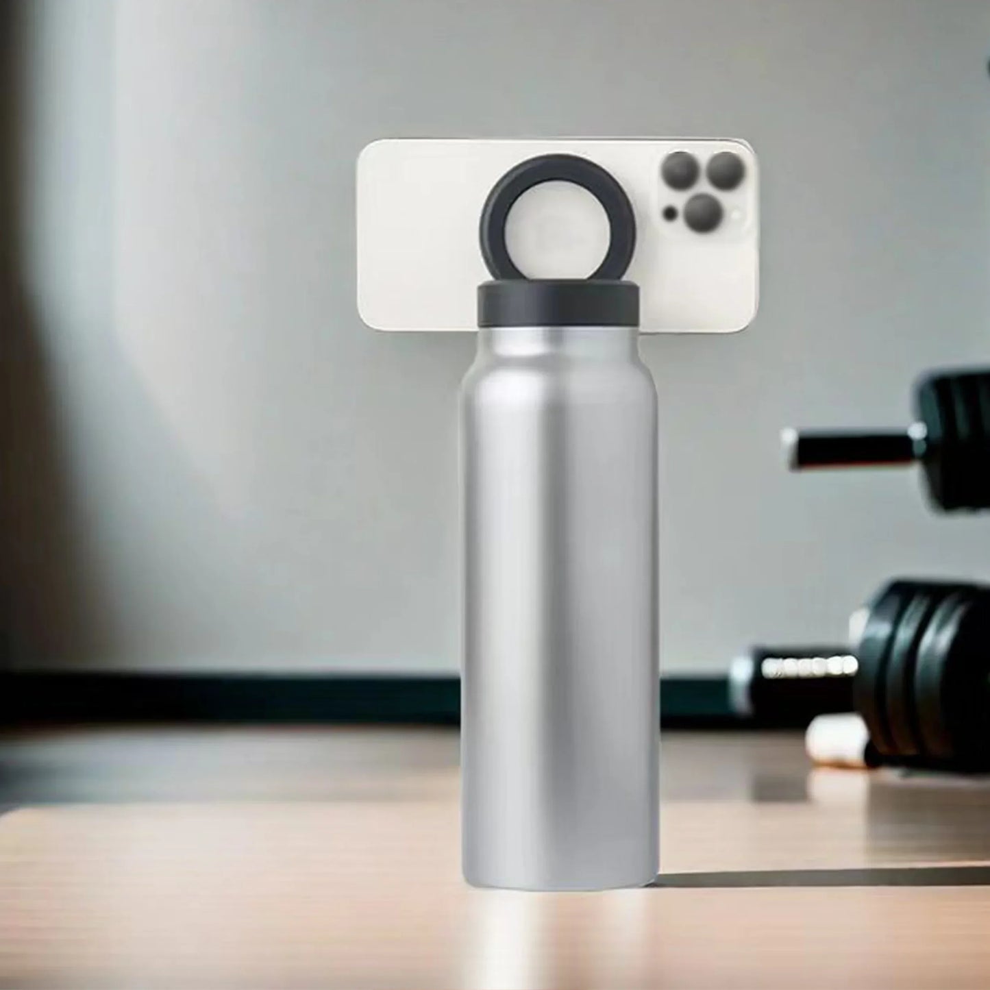 AquaMag – The Smart Water Bottle with Magnetic Phone Holder